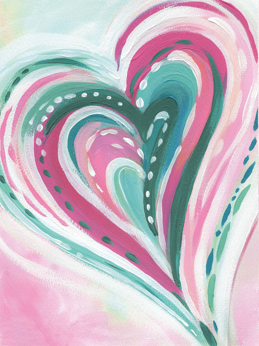 Abstract Heart Mural Wallpaper