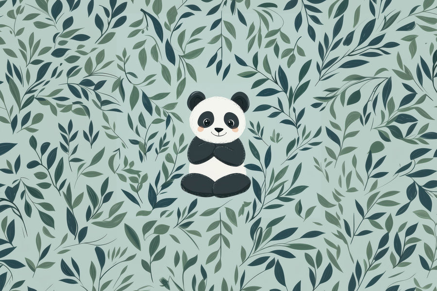 Hello Panda Mural Wallpaper