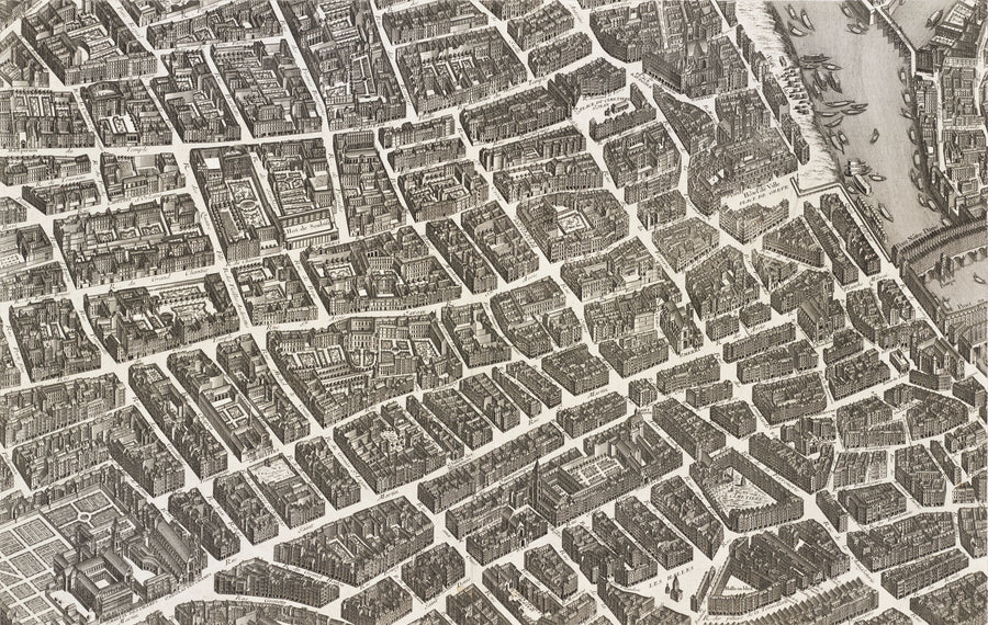 18th Century Streets of Paris Mural Wallpaper