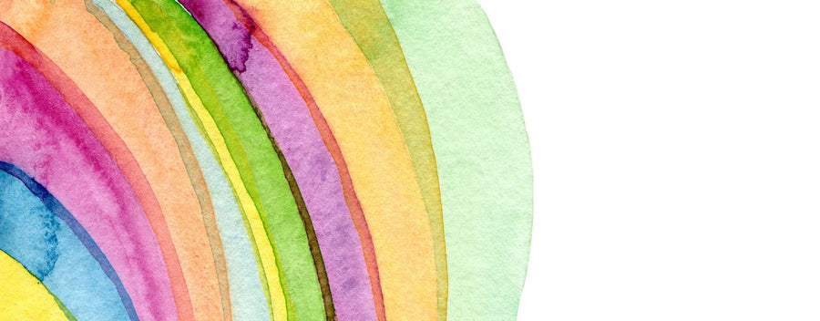 Rainbow Wallpaper Mural – Colorful Kids Wall Mural – Watercolor Rainbow printable artwork