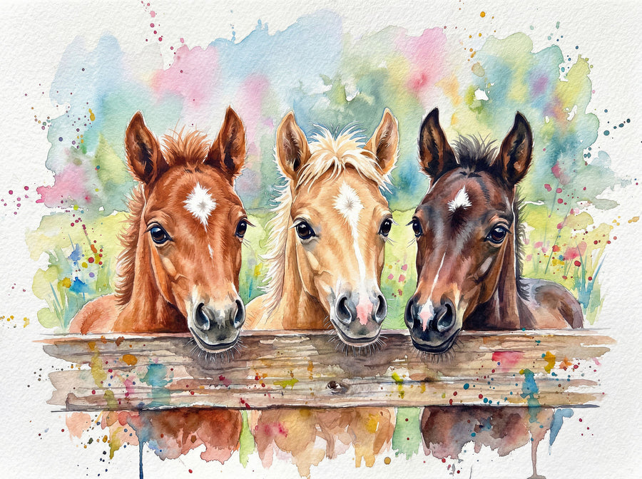 Foals - Cute Baby Animals Series Mural Wallpaper
