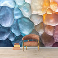 Gradient Crystal Mural Wallpaper Pink, Purple, Blue and Brown Mural Wallpaper - pure wallpaper artwork