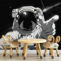 Black and White Astronaut Mural Wallpaper for a child's room Black White and Gray Astronaut Mural Wallpaper - pure wallpaper artwork