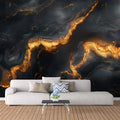 Black and Gold Marble Mural Wallpaper Black, Gold and Dark Gray Marble Mural Wallpaper - pure wallpaper artwork