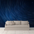 Star Trail Night Sky Mural Wallpaper Blue, Black and White Night Sky Mural Wallpaper - pure wallpaper artwork