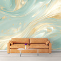 Turquoise and Gold Swirl Mural Wallpaper Turquoise, Gold and White Marble Mural Wallpaper - pure wallpaper artwork