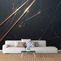Black and Gold Marble Mural Wallpaper in Living Room Black and Gold Marble Mural Wallpaper - pure wallpaper artwork