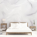 Black and White Swirl Mural Wallpaper in Bedroom Black and White Swirl -1 Mural Wallpaper - pure wallpaper artwork