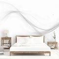 Black and White Swirl Mural Wallpaper in Bedroom Black and White Swirl -3 Mural Wallpaper - pure wallpaper artwork