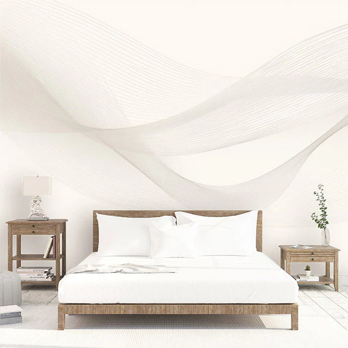 Black and White Swirl Mural Wallpaper in Bedroom Black and White Swirl -5 Mural Wallpaper - pure wallpaper artwork