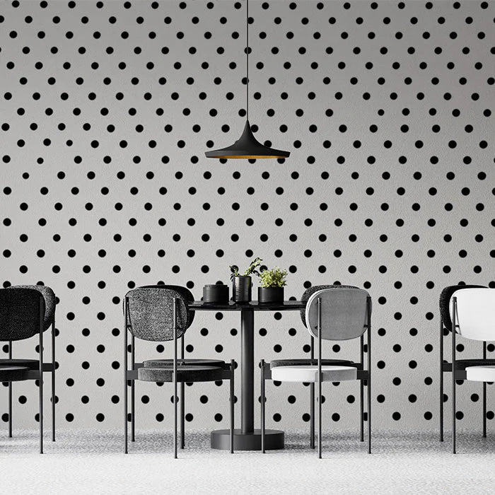 Gray and Black Triangle Mural Wallpaper in Cafe Gray and Black Triangles or Circles -1 Mural Wallpaper