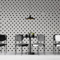 Gray and Black Triangle Mural Wallpaper in Cafe Gray and Black Triangles or Circles -1 Mural Wallpaper - pure wallpaper artwork