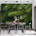 Green Palm Leaf Mural Wallpaper in Cafe Various Shades of Green Palm -1 Mural Wallpaper - pure wallpaper artwork
