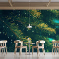 Green Palm Leaf Mural Wallpaper in Cafe Various Shades of Green Palm -6 Mural Wallpaper - pure wallpaper artwork
