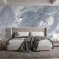 Ethereal Face Mural Wallpaper in Bedroom Various Colors (White, Gray, etc.) Ethereal Face Mural Wallpaper - pure wallpaper artwork
