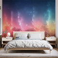 Cosmic Clouds Mural Wallpaper in Bedroom Various Colors (Pink, Orange, Purple, etc.) of Clouds Mural Wallpaper - pure wallpaper artwork