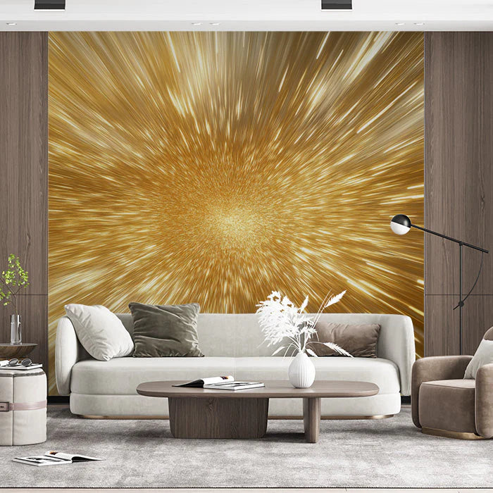 Golden Glittery Mural Wallpaper in Living room Gold and Silver Texture Mural Wallpaper