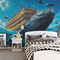 Noah's Ark Underwater Various Colors (Blue, Brown, etc.) of Noah's Ark Mural Wallpaper - pure wallpaper artwork