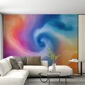 Colorful Swirl Mural Wallpaper in Office Various Colors (Orange, Blue, Purple, etc.) of Colorful Swirls Mural Wallpaper - pure wallpaper artwork