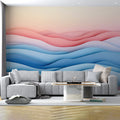 Gradient Wave Various Colors (Pink, Blue, etc.) of Gradient Waves for a living room Mural Wallpaper - pure wallpaper artwork