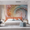 Romantic Floral Swirl Mural Wallpaper Various Colors (Pink, Blue, etc.) of Floral Swirls Mural Wallpaper - pure wallpaper artwork