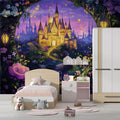 Castle and Garden Various Colors (Green, Purple, etc.) of Castle and Garden Mural Wallpaper - pure wallpaper artwork