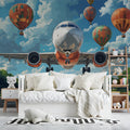 Aviation and Hot Air Balloon Mural Wallpaper for Kids Mural Wallpaper - pure wallpaper artwork