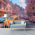 Parisian Street Beetle Mural Wallpaper —Whimsical City Scene Mural Wallpaper - pure wallpaper artwork