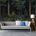 Deep Forest Botanical Mural Wallpaper — Dark Woodland Pattern Mural Wallpaper - pure wallpaper artwork