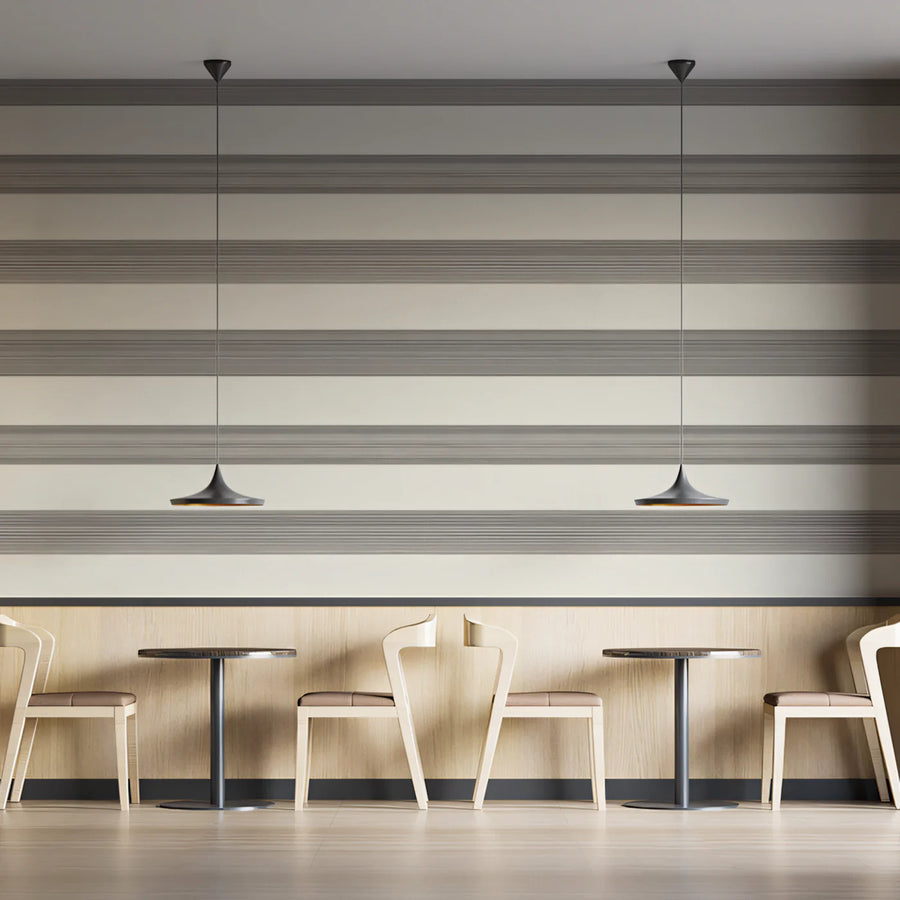 Minimalist Horizontal Stripe Mural Wallpaper — Neutral Decor Mural Wallpaper