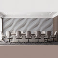 Minimalist Ripple Mural Wallpaper — Soft Gray Wave Pattern Mural Wallpaper - pure wallpaper artwork