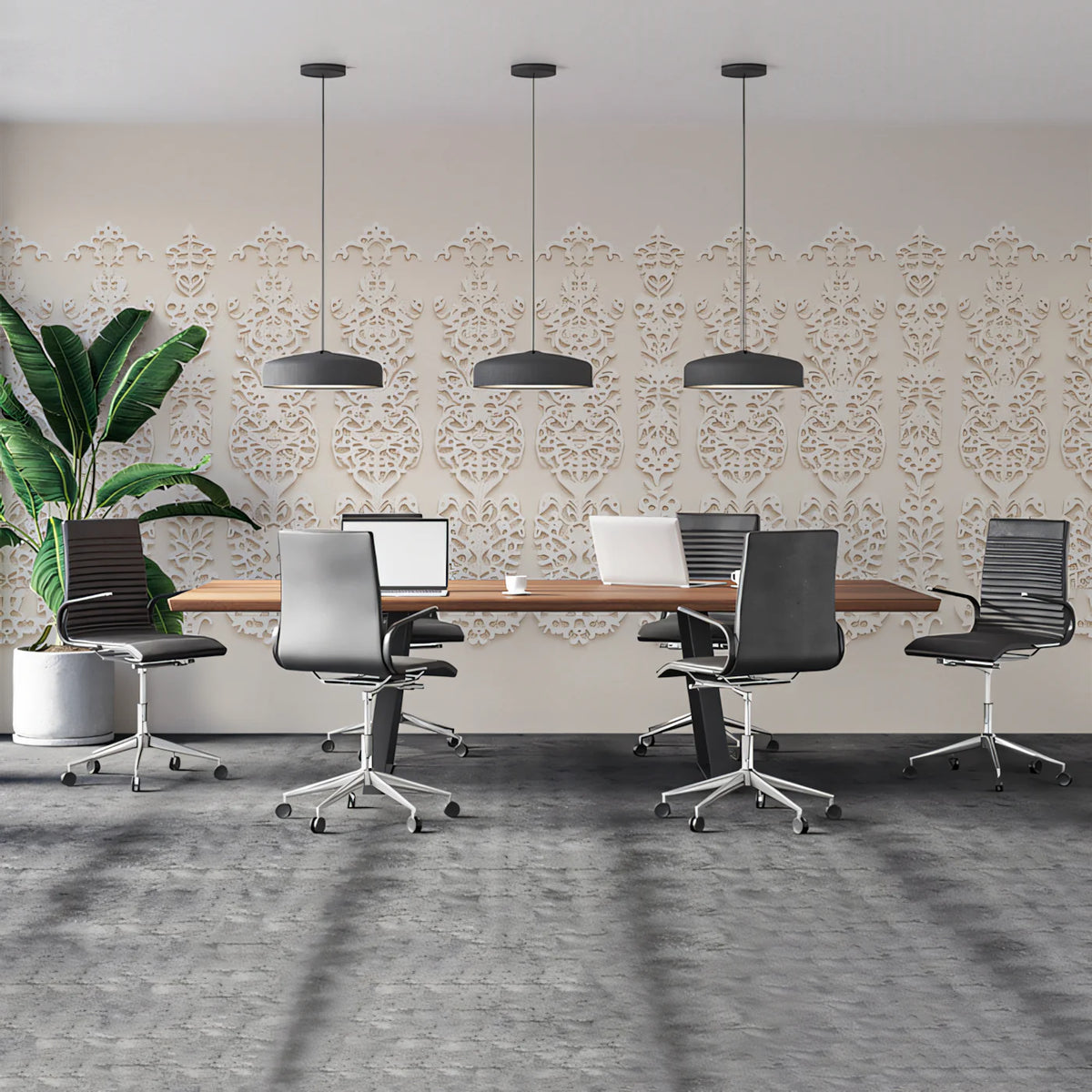 Ornate Lace Vertical Mural Wallpaper — Cream and White Pattern Mural Wallpaper - pure wallpaper artwork