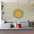 Solar Ray Geometric Mural Wallpaper — Modern Mid-Century Style Mural Wallpaper - pure wallpaper artwork