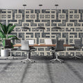 Abstract Geometric Tiled Mural Wallpaper — Modern Monochrome Mural Wallpaper - pure wallpaper artwork