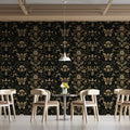Vintage Botanical Bee and Mushroom Mural Wallpaper - pure wallpaper artwork