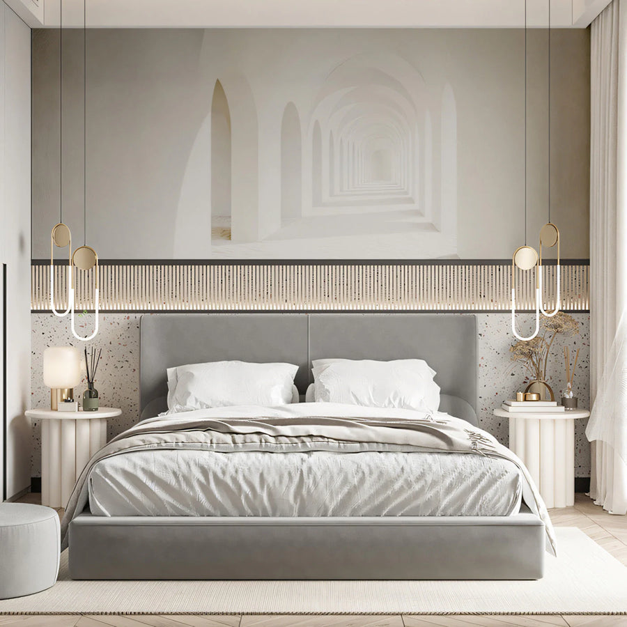 Minimalist Archway Hallway Mural Wallpaper — Light and Airy Mural Wallpaper