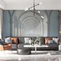 Classic Roman Archway Mural Wallpaper — Architectural Perspective Mural Wallpaper - pure wallpaper artwork