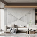 Architectural Corridor Sketch Mural Wallpaper — Modern Perspective Mural Wallpaper - pure wallpaper artwork