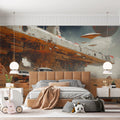 Sci-Fi Desert Rover Mural Wallpaper — Cinematic Space Exploration Mural Wallpaper - pure wallpaper artwork