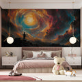 Cosmic Spiral Nebula Mural Wallpaper — Cinematic Space Scene Mural Wallpaper - pure wallpaper artwork