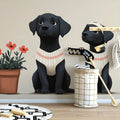 Two Labrador Puppies Mural Wallpaper — Playful Illustration Mural Wallpaper - pure wallpaper artwork