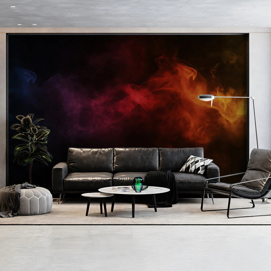 Nebula Smoke Mural Wallpaper — Vibrant Abstract Wall Art Mural Wallpaper