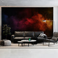 Nebula Smoke Mural Wallpaper — Vibrant Abstract Wall Art Mural Wallpaper - pure wallpaper artwork
