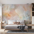 Ethereal Floral Bloom Mural Wallpaper — Soft Pastel Art Mural Wallpaper - pure wallpaper artwork