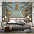 Grand Baroque Staircase Mural Wallpaper — Ornate Palace Design Mural Wallpaper - pure wallpaper artwork