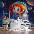Little Astronaut Space Adventure Mural Wallpaper - pure wallpaper artwork