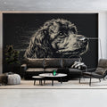 Cocker Spaniel Portrait Mural Wallpaper — Dark Academia Style Mural Wallpaper - pure wallpaper artwork