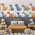 Friendly Dinosaur Friends Mural Wallpaper — Playful Kids Decor Mural Wallpaper - pure wallpaper artwork