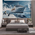 Antarctic Cruise Voyage Mural Wallpaper — Nautical Illustration Mural Wallpaper - pure wallpaper artwork