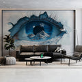 Surreal Mountain Eye Mural Wallpaper — Artistic Surrealism Mural Wallpaper - pure wallpaper artwork